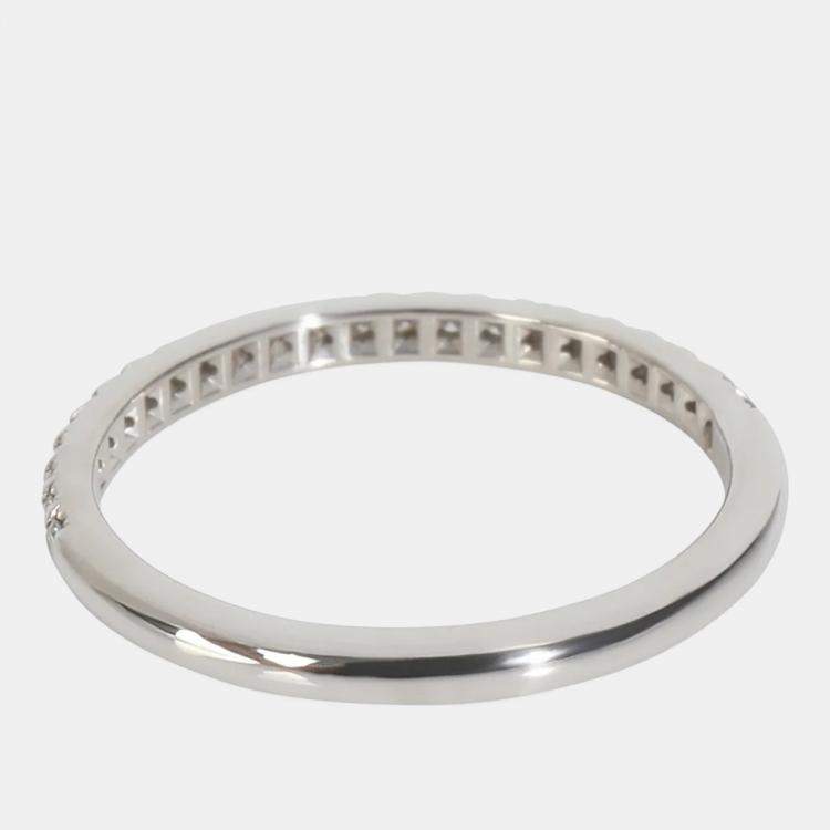 Pre Owned Tiffany & Co. Tiffany Soleste Platinum, Diamond Band Ring EU 56
