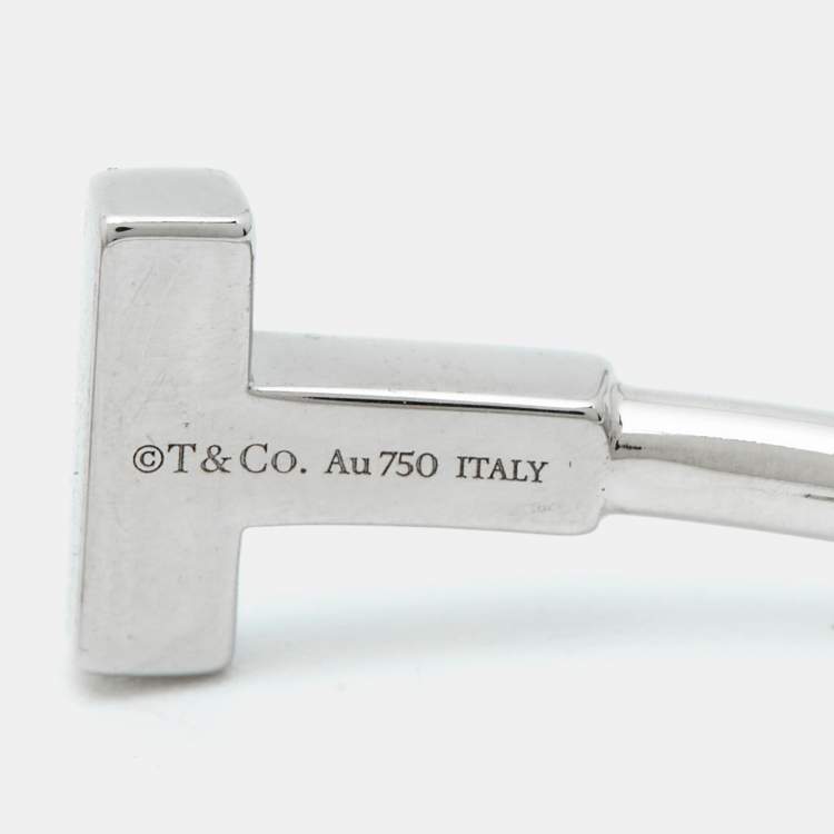 Pre Owned Tiffany & Co. Tiffany T Wire Diamonds 18k White Gold Bracelet