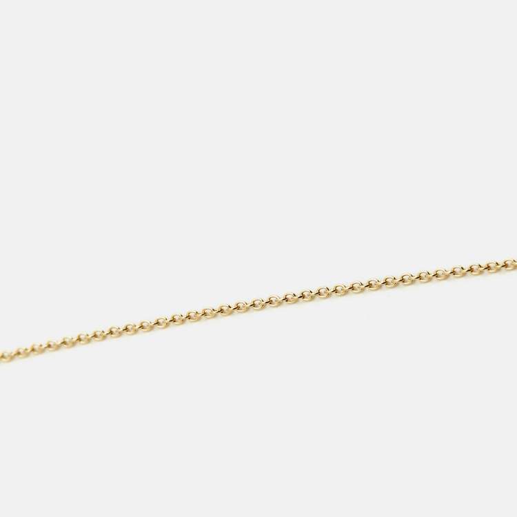 Pre Owned Tiffany & Co. Elsa Peretti Open Heart 18k Yellow Gold Necklace