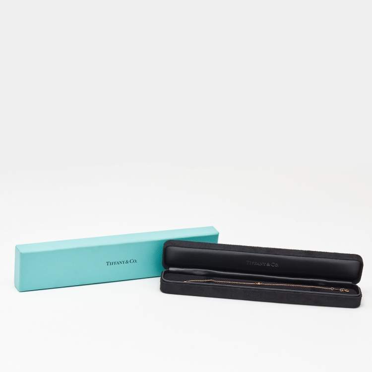 Pre Owned Tiffany & Co. Elsa Peretti Diamonds by the Yard 18k Rose Gold Bracelet