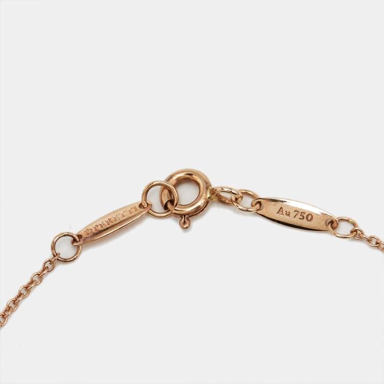 Pre Owned Tiffany & Co. Elsa Peretti Diamonds by the Yard 18k Rose Gold Bracelet