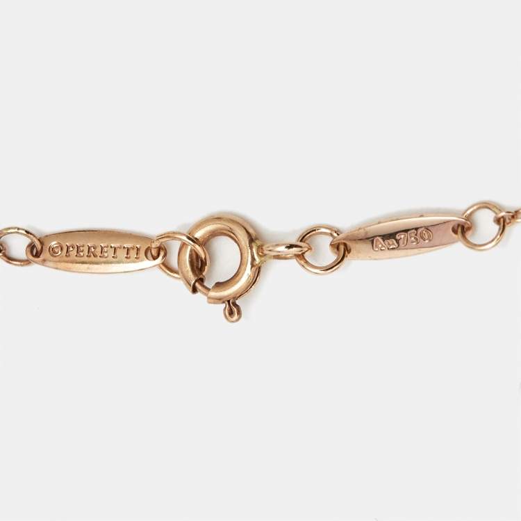Pre Owned Tiffany & Co. Elsa Peretti Diamonds by the Yard 18k Rose Gold Bracelet