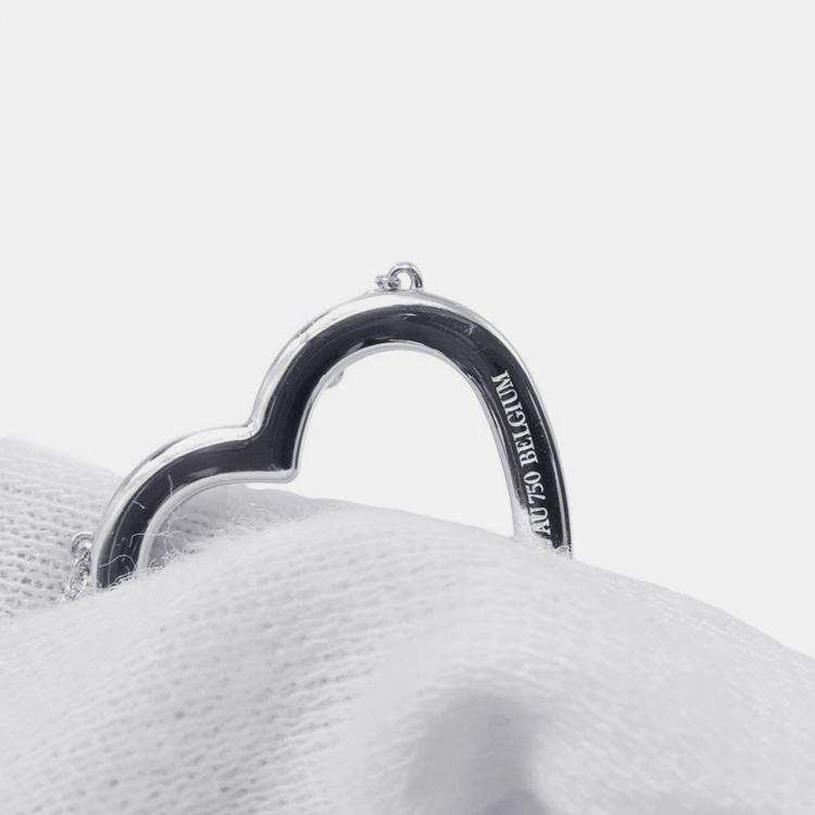 Pre Owned قلادة تيفاني & كو. تيفاني مترو ذهب أبيض عيار 18 وألماس