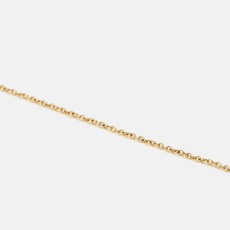 Pre Owned Tiffany & Co. L.O.V.E. Letters Diamond 18k Yellow Gold Necklace