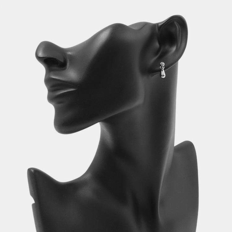 Pre Owned Tiffany & Co. Teardrop Elsa Peretti Platinum Diamond Earrings