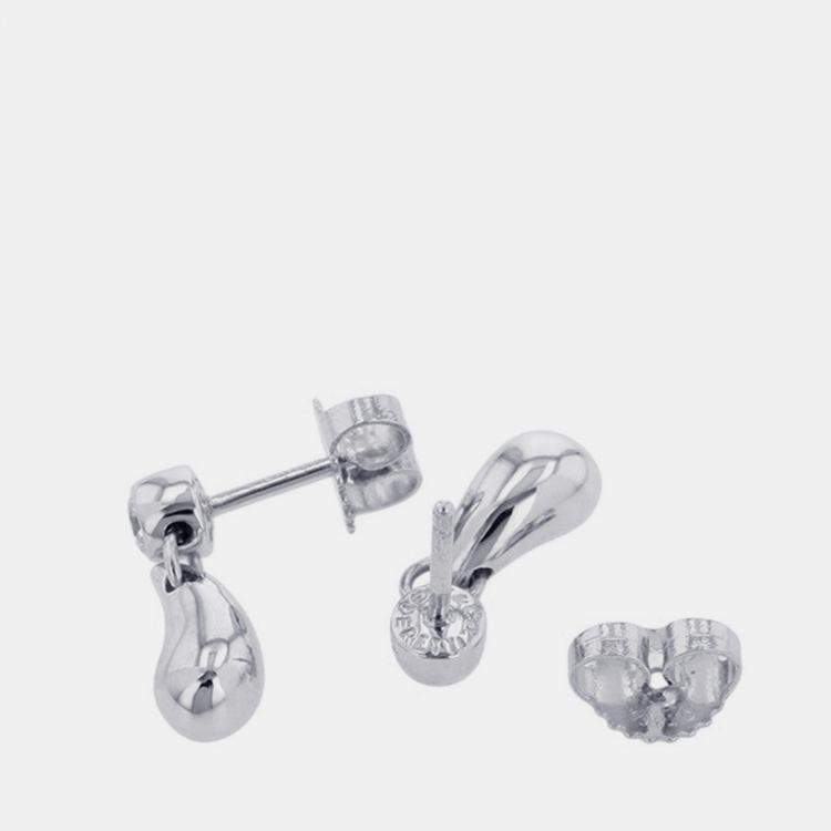 Pre Owned Tiffany & Co. Teardrop Elsa Peretti Platinum Diamond Earrings