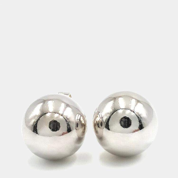 Pre Owned Tiffany & Co. Silver Hardware Ball Earrings