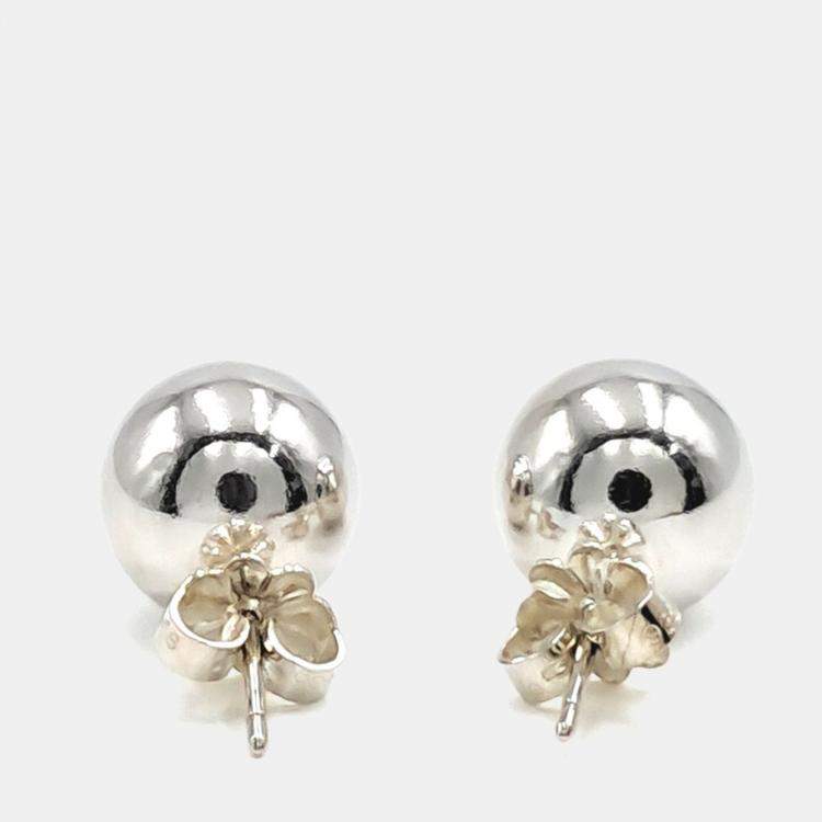 Pre Owned Tiffany & Co. Silver Hardware Ball Earrings