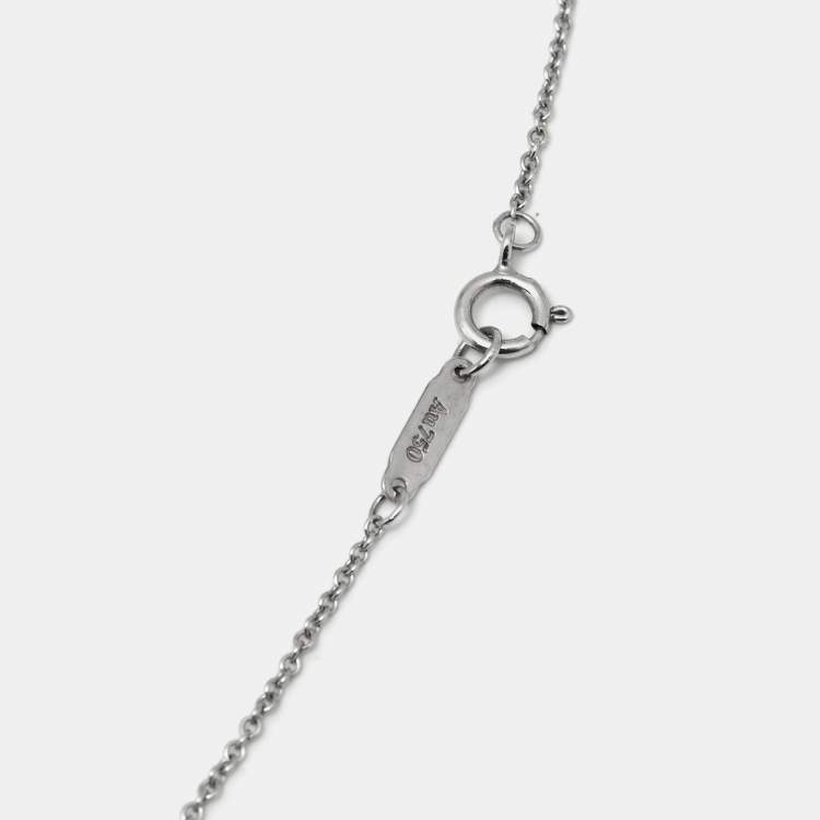 Pre Owned Tiffany & Co. Tiffany Keys Diamonds 18k White Gold Necklace