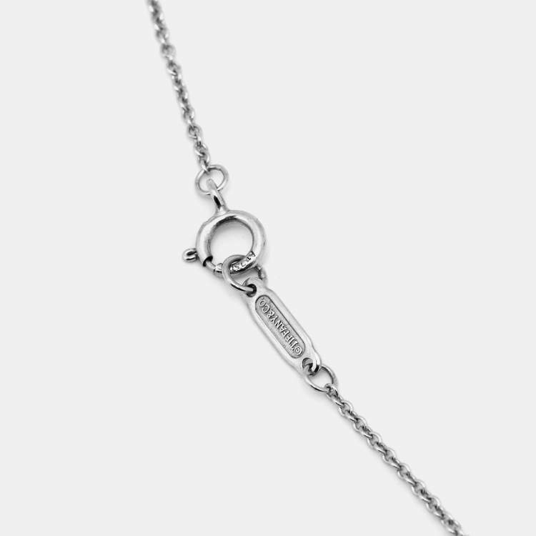 Pre Owned Tiffany & Co. Tiffany Keys Diamonds 18k White Gold Necklace