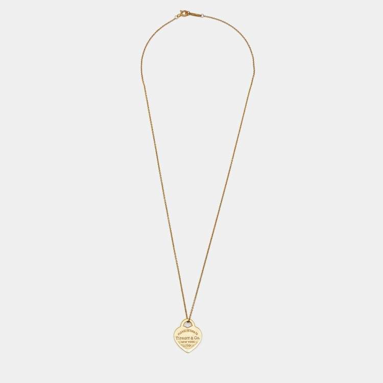Pre Owned Tiffany & Co. Return To Tiffany 18k Yellow Gold Necklace