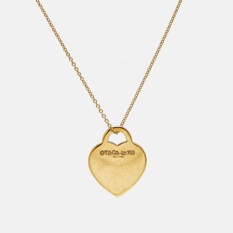 Pre Owned Tiffany & Co. Return To Tiffany 18k Yellow Gold Necklace