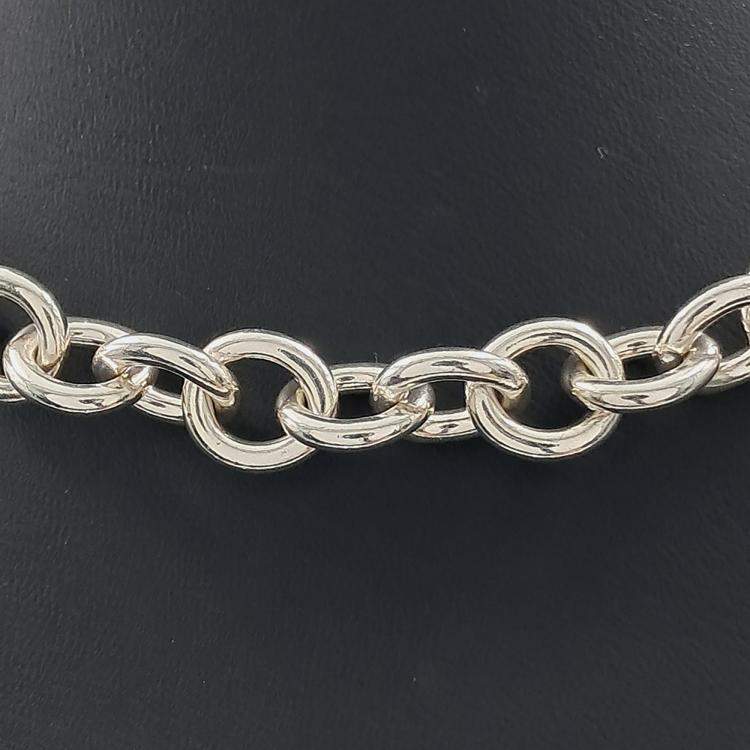 Pre Owned Tiffany & Co. Silver Diamond 1p Return-to Heart Tag Necklace