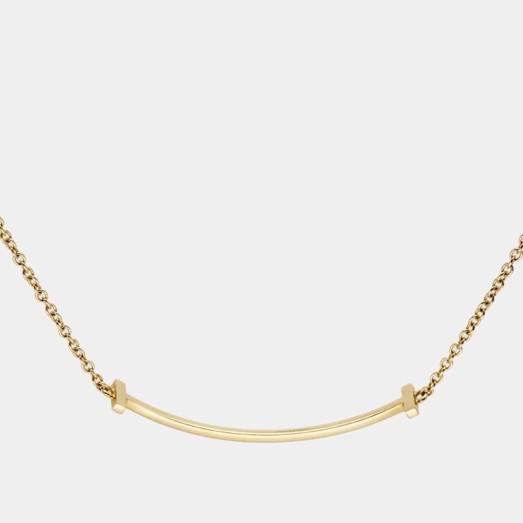 Pre Owned Tiffany & Co. T Smile 18K Yellow Gold Bracelet