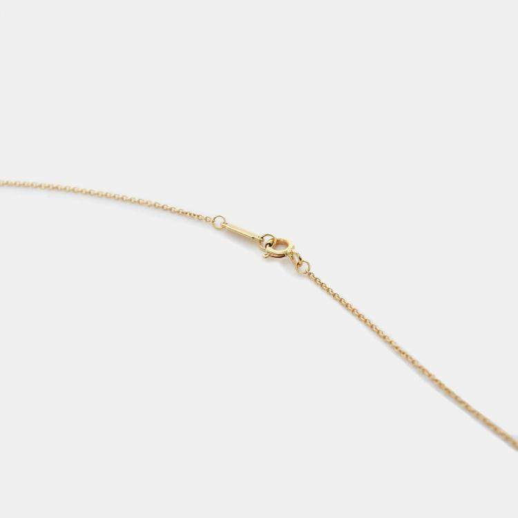Pre Owned Tiffany & Co. Somerset 18K Yellow Gold and Diamond Pendant Necklace