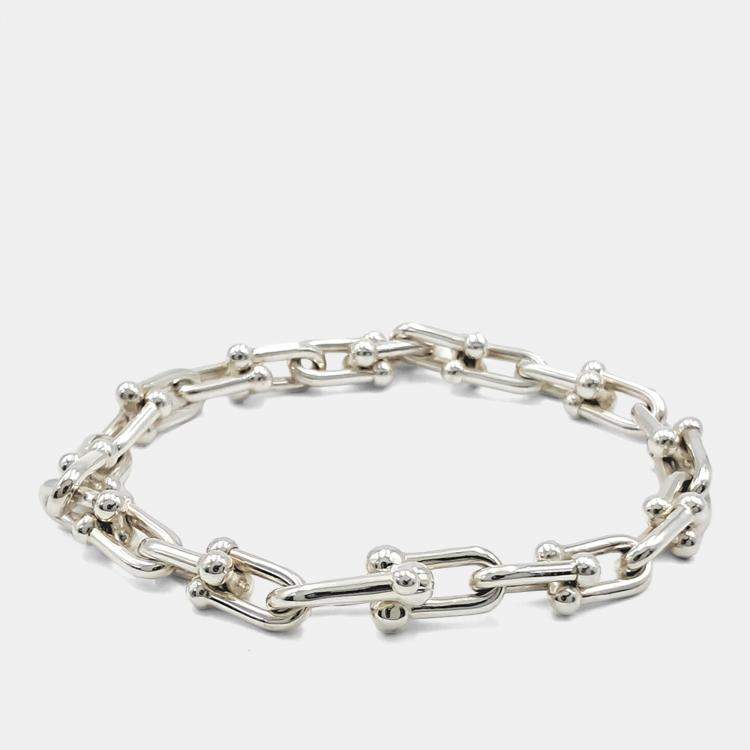 Pre Owned Tiffany & Co. Silver Hardware Link Bracelet