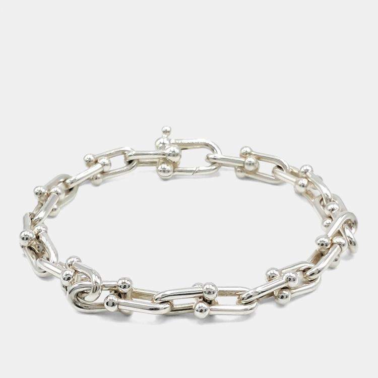Pre Owned Tiffany & Co. Silver Hardware Link Bracelet