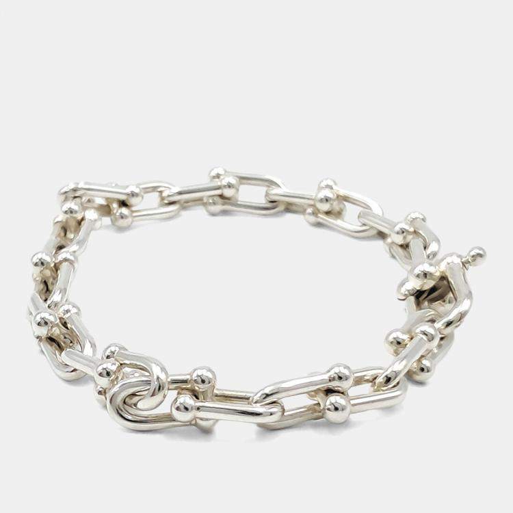 Pre Owned Tiffany & Co. Silver Hardware Link Bracelet