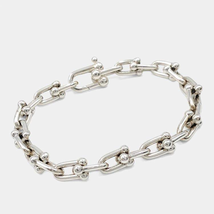 Pre Owned Tiffany & Co. Silver Hardware Link Bracelet