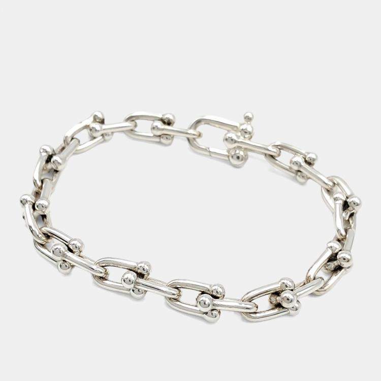 Pre Owned Tiffany & Co. Silver Hardware Link Bracelet