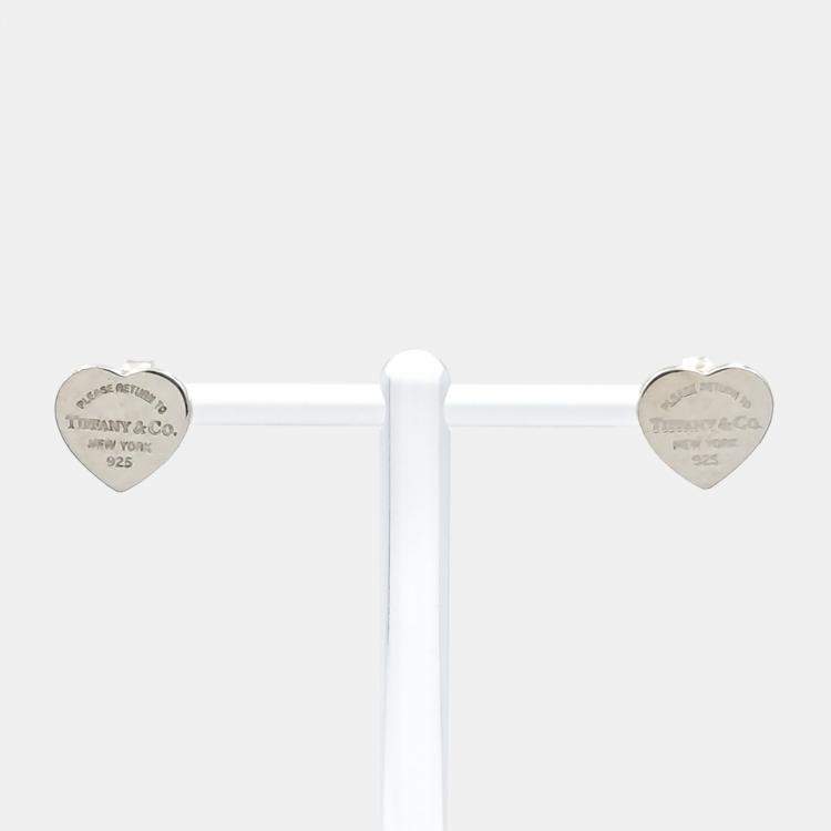 Pre Owned Tiffany & Co. Silver Return To Heart Earrings