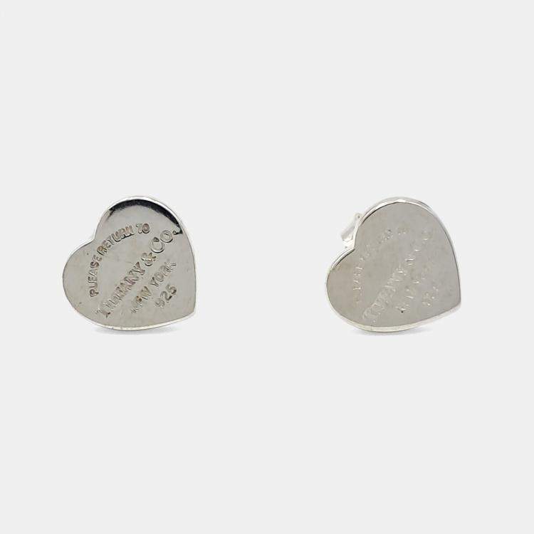 Pre Owned Tiffany & Co. Silver Return To Heart Earrings