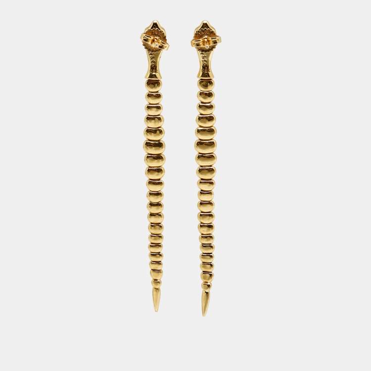 Pre Owned Tiffany & Co. Elsa Peretti Viper 18k Yellow Gold Earrings