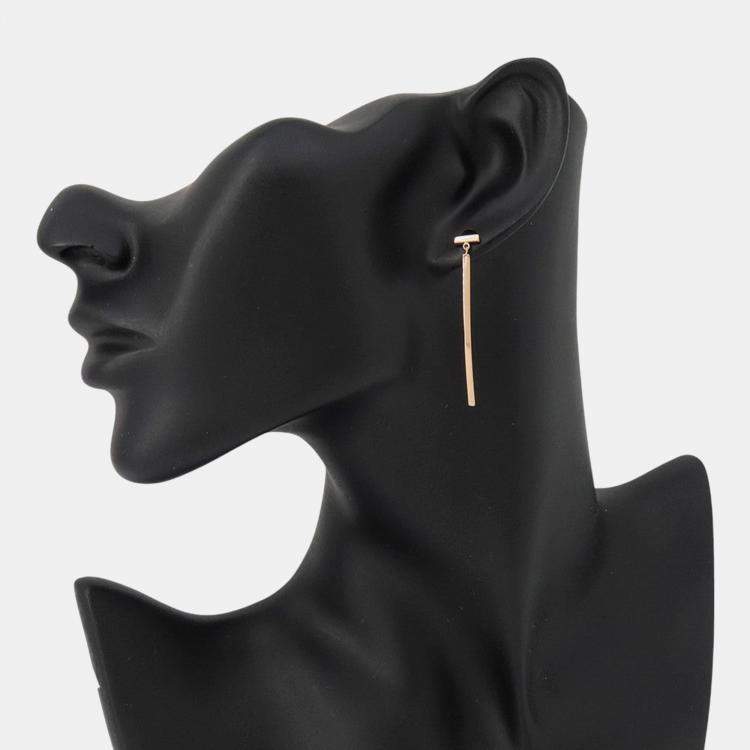 Pre Owned Tiffany & Co. T-Wire Bar 18K Pink Gold Earrings
