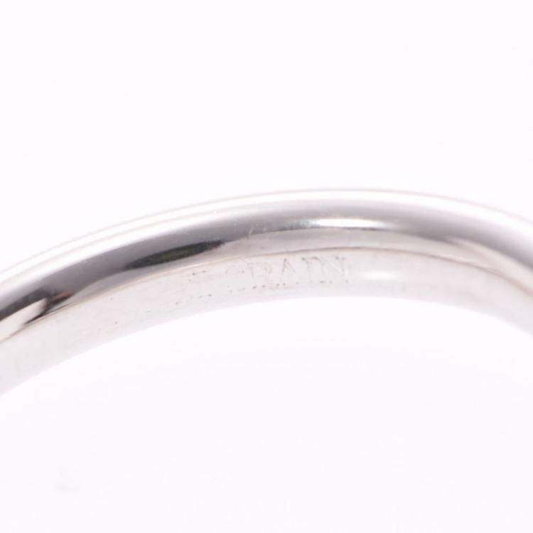 Pre Owned Tiffany & Co. PT950 and Diamond Curved Band Ring 46