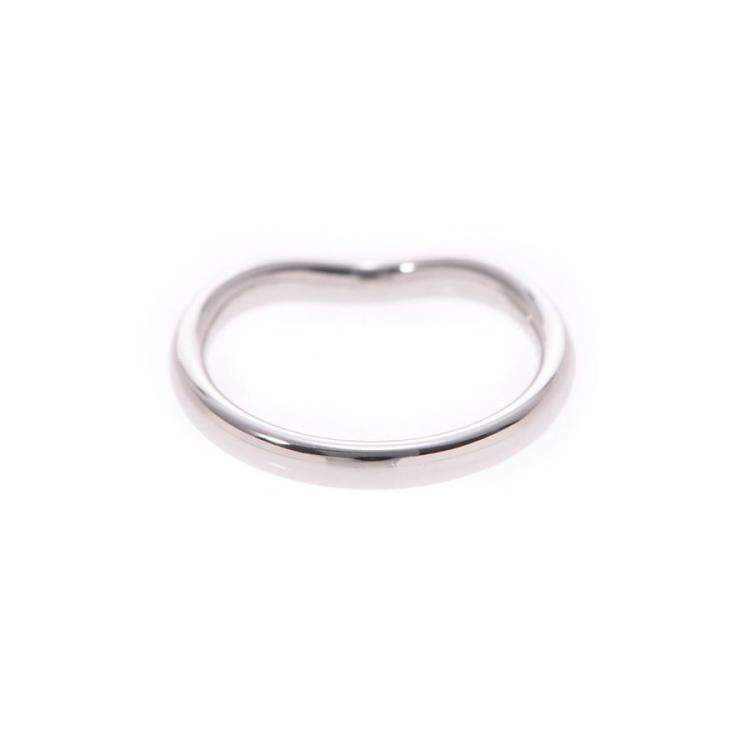 Pre Owned Tiffany & Co. PT950 and Diamond Curved Band Ring 46