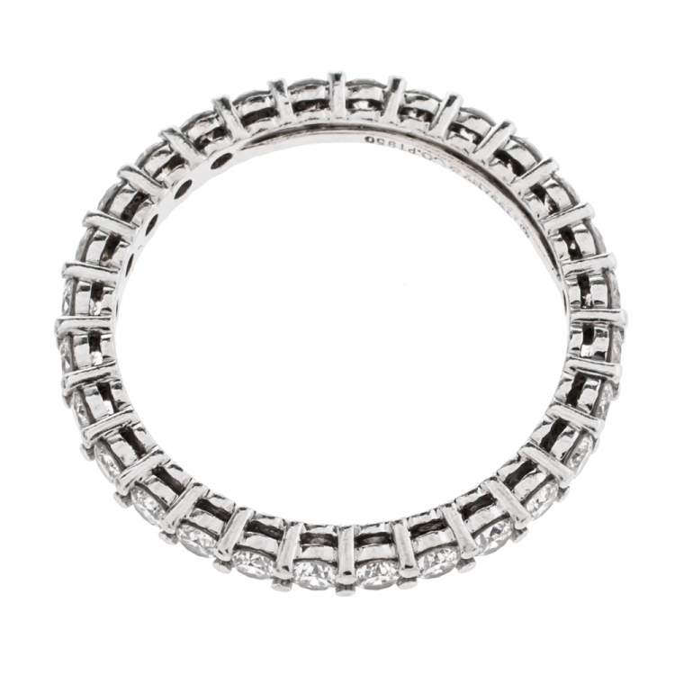 Pre Owned Tiffany & Co. Embrace Diamond Platinum Eternity Band Ring 50