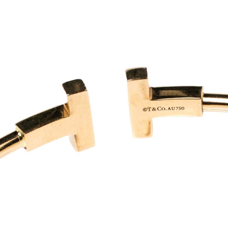 Pre Owned Tiffany & Co. T Wire 18K Rose Gold Bracelet