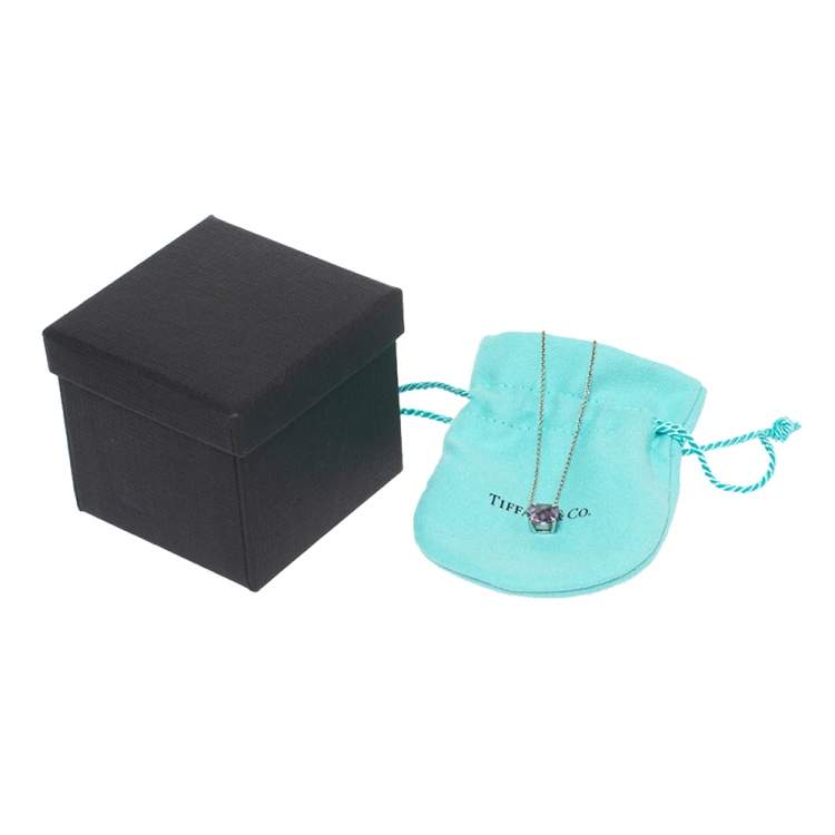 Pre Owned Tiffany & Co. Amethyst Silver Pendant Necklace