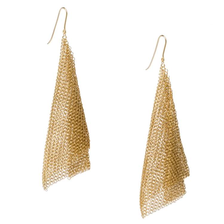 mesh scarf earrings