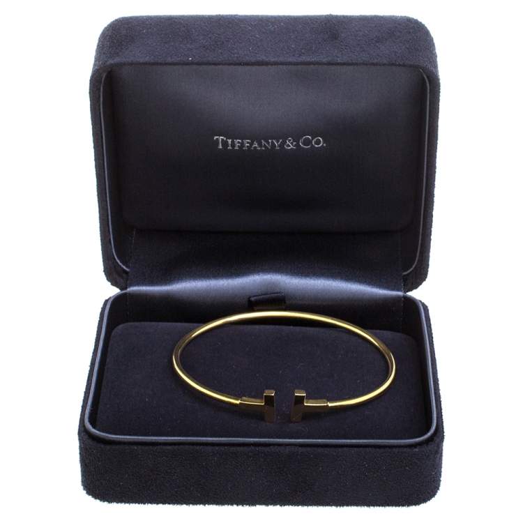 Pre Owned Tiffany & Co. T Wire 18K Yellow Gold Bracelet