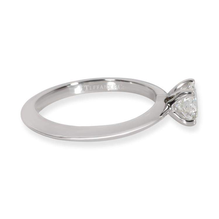 Pre Owned Tiffany & Co. Diamond Engagement Platinum Ring Size EU 50