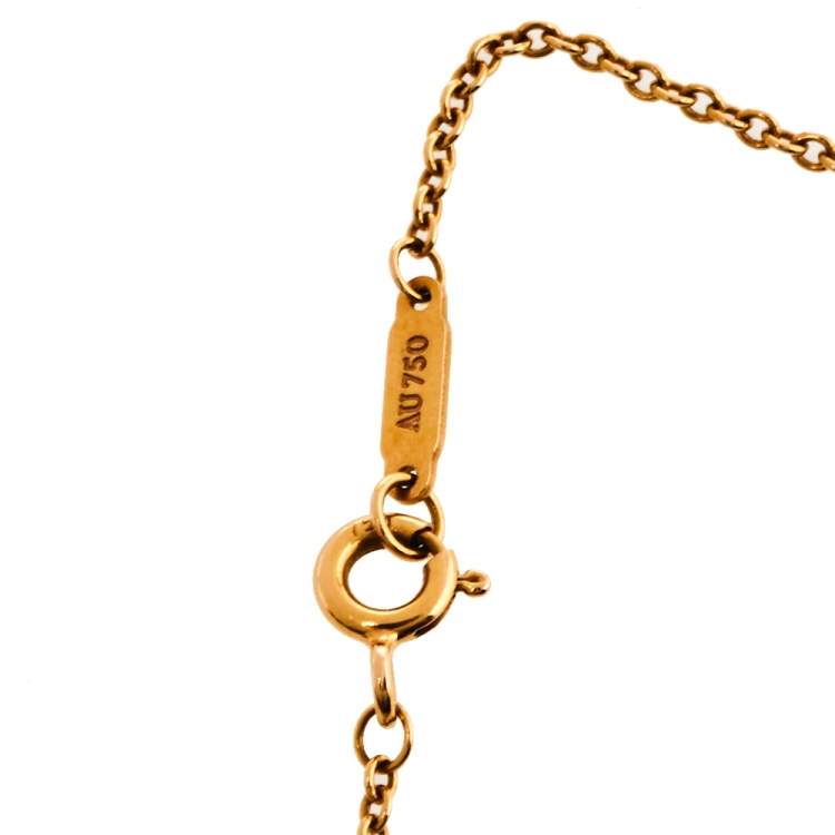 Pre Owned  Tiffany & Co. Atlas Pierced Diamond 18K Rose Gold Bracelet