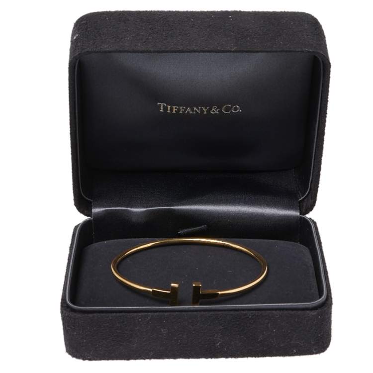 Pre Owned Tiffany & Co. Tiffany T Wire 18K Yellow Gold Bracelet