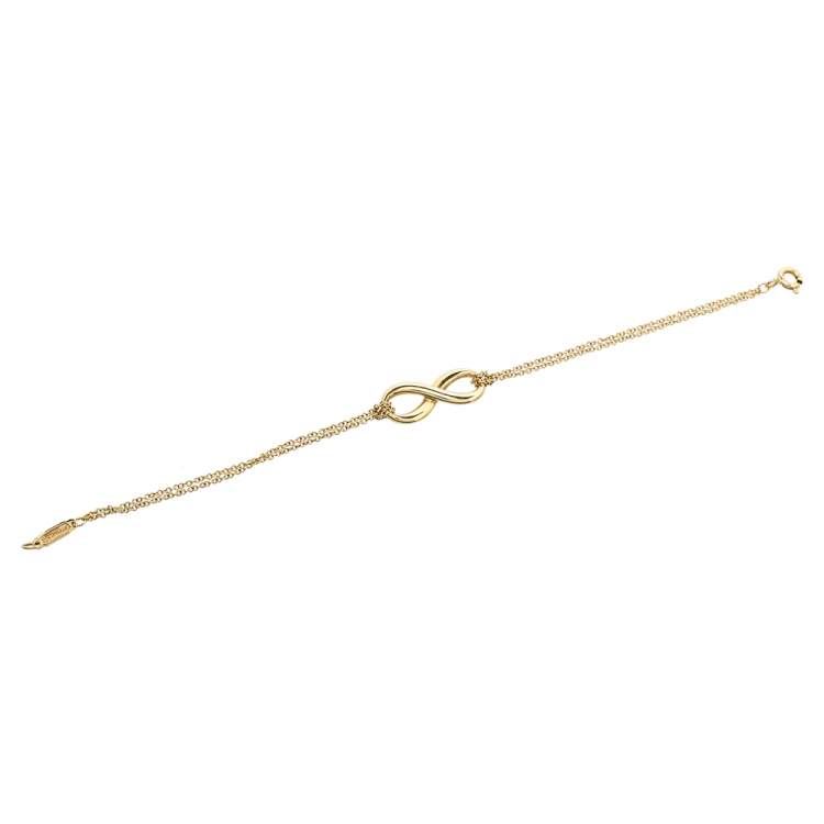 Pre Owned Tiffany & Co. Infinity 18K Yellow Gold Bracelet 