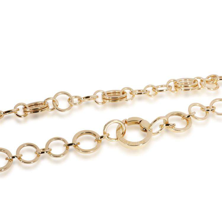 Pre Owned Tiffany & Co. 18K Yellow Gold Circle Link Chain Necklace