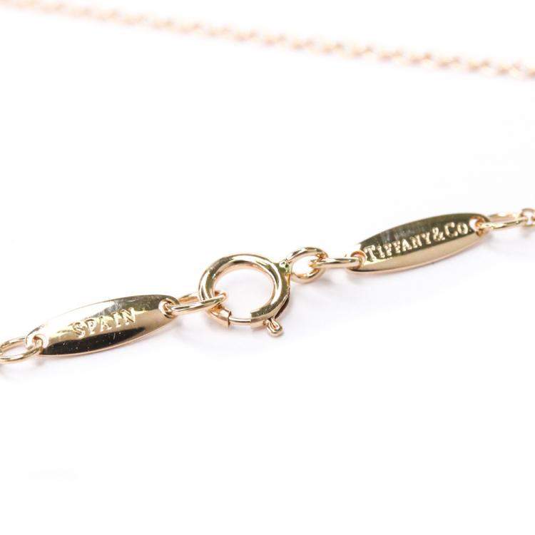 Pre Owned Tiffany & Co. Diamonds By the Yard Open Heart Pendant Necklace