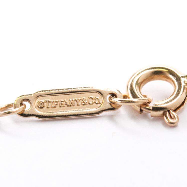 Pre Owned Tiffany & Co. 18K Rose Gold Diamond Victoria Key Pendant Necklace