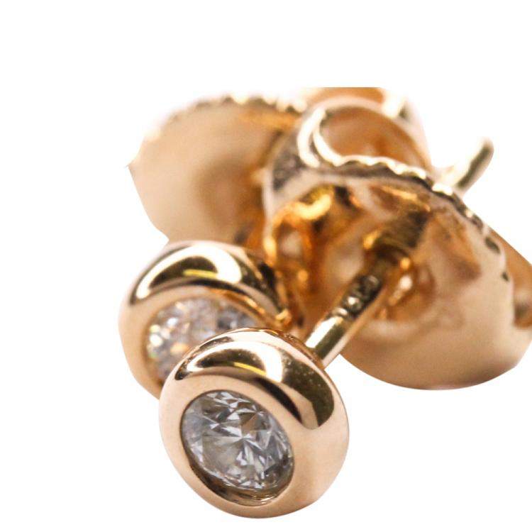 Pre Owned Tiffany & Co. Else Peretti Diamond By The Yard 18K Rose Gold Diamond Earrings