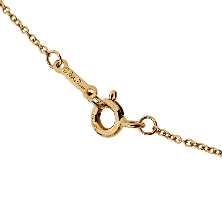 مملوكة مسبقًا Tiffany & Co. Paloma's Graffiti Love 18K Yellow Gold Pendant Necklace