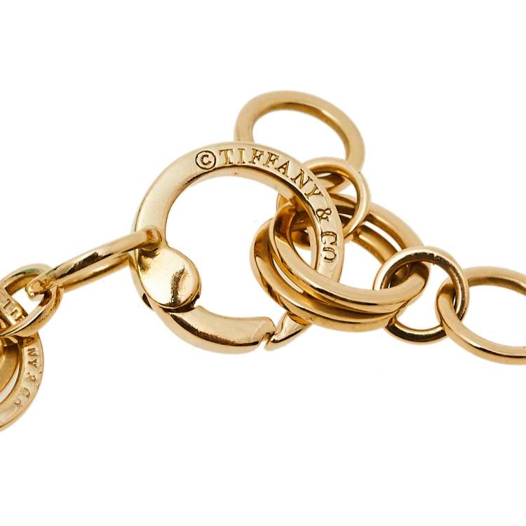 Pre Owned Tiffany & Co. 18K Yellow Gold Circle Chain Link Necklace