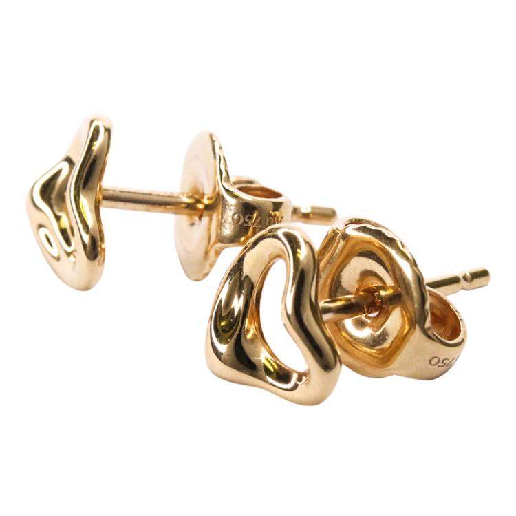 Pre Owned Tiffany & Co. Open Heart 18K Rose Gold Stud Earrings