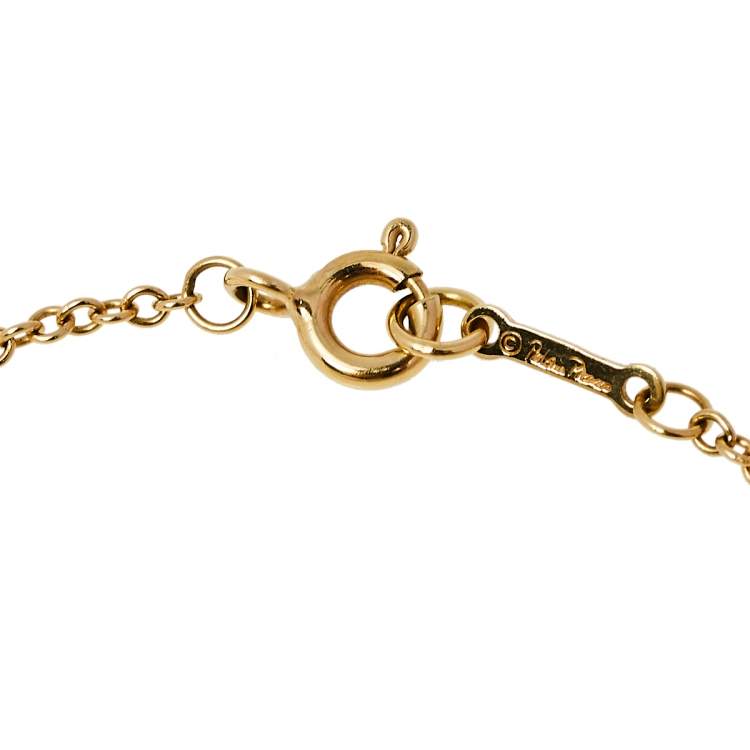 Pre Owned Tiffany & Co. Paloma Picasso Amethyst Cabochon 18K Yellow Gold Bracelet