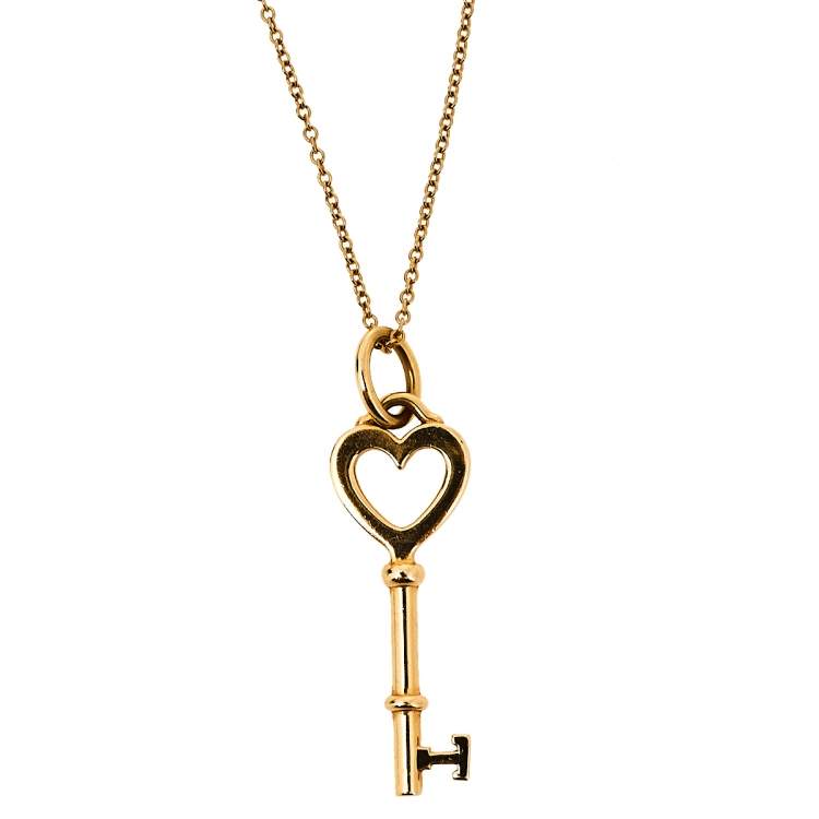 Pre Owned Tiffany & Co. Tiffany Keys 18K Yellow Gold Pendant Necklace
