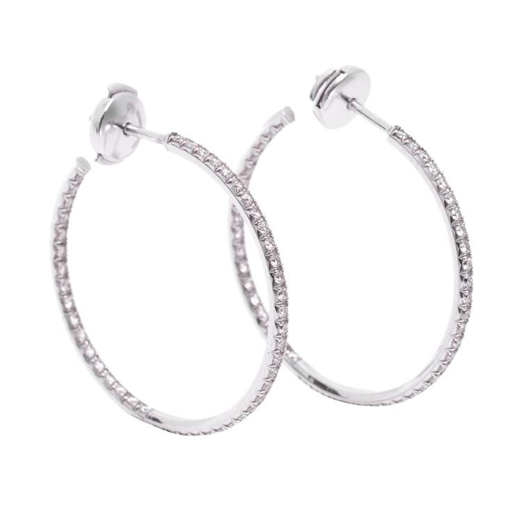 Vintage Diamond Hoop Earrings by Tiffany  Co  Jewels by Grace