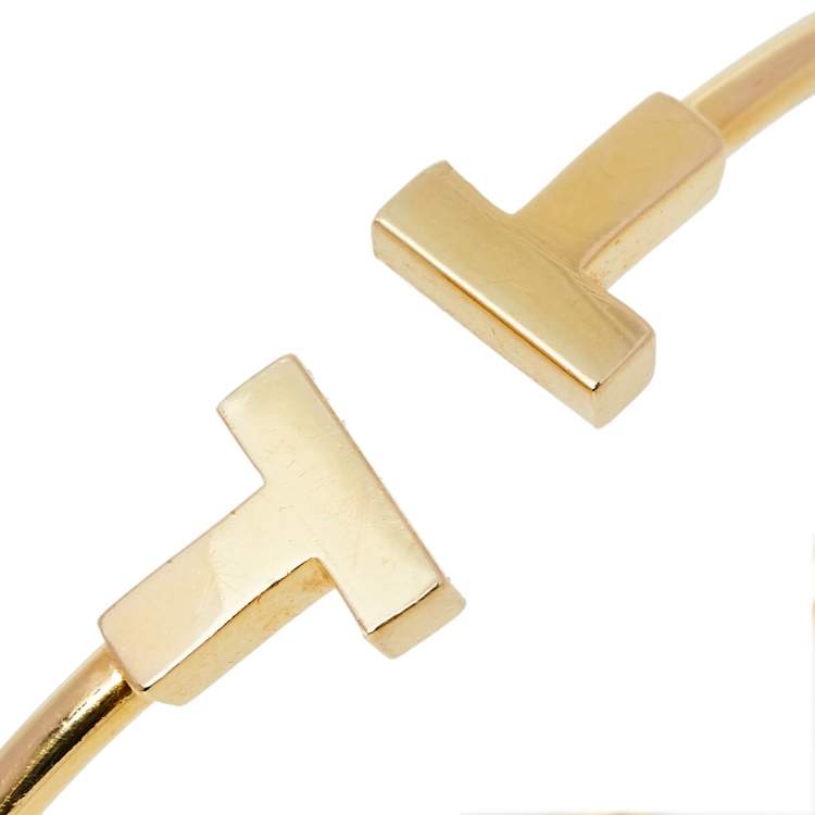 Pre Owned Tiffany & Co. Tiffany T Wire 18K Yellow Gold Bracelet